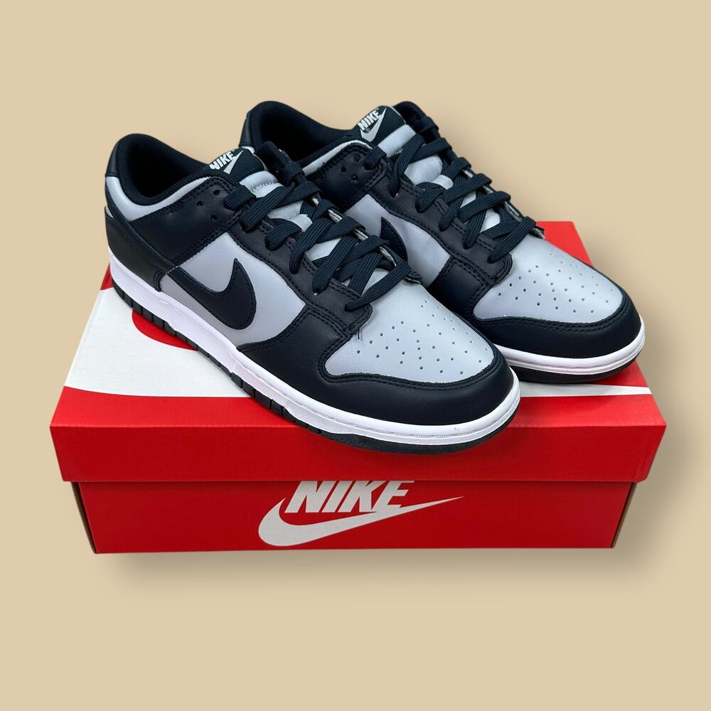 Vintage Y2K Nike Dunk Low Mens 10 Georgetown Navy Blue Grey Shoes DD1391-003 NWT
